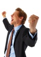 Businessman triumph