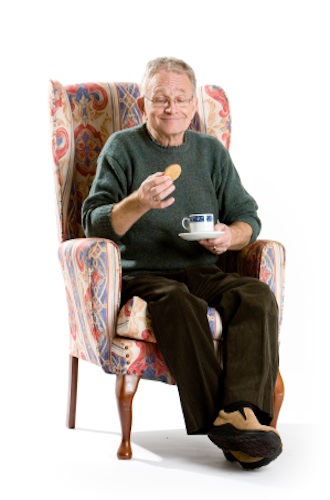 Senior with tea