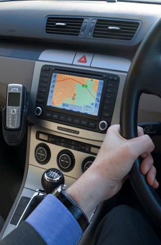 Navigation in a car